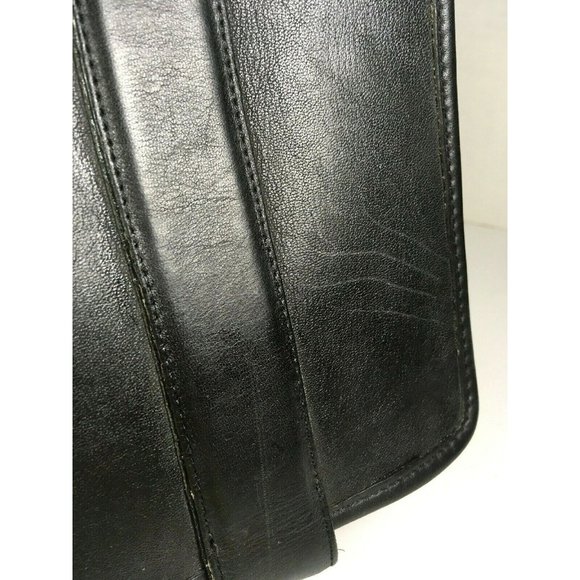 Coach 7205 Vintage Black Leather Briefcase Messenger Bag with Strap -Made In USA - Picture 10 of 12